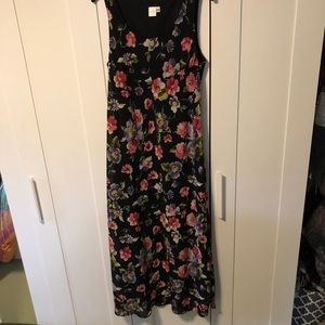 Floral Black Maxi Dress
